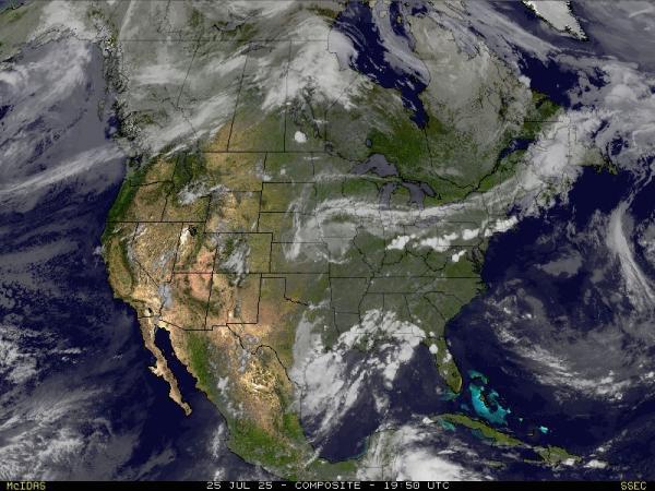 USA Verenigde Staten Weer wolk kaart 
