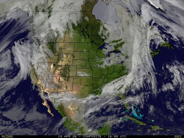 USA Ameerika Ühendriigid Ilm pilv kaart 