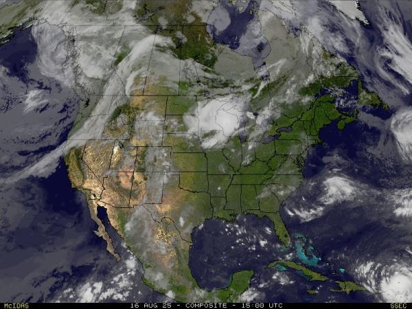 USA United States Previsão do tempo nuvem mapa 