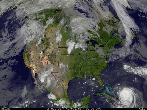 USA United States Weather Cloud Map 