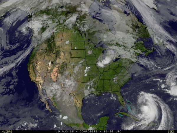 EE.UU Mapa del tiempo pronóstico nube 