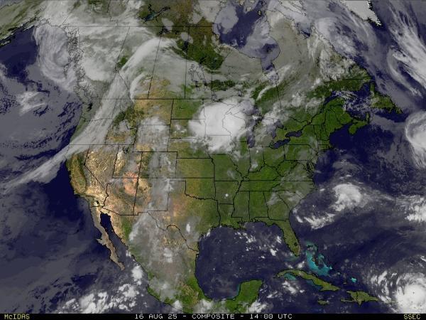 USA United States Meteo nuvola mappa 