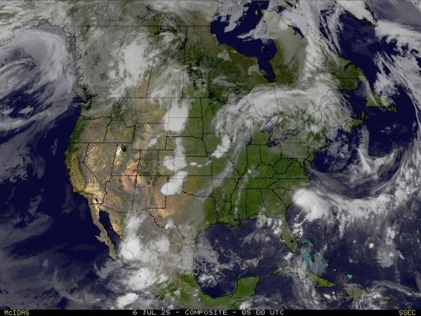 Amerika Syarikat Amerika Syarikat Peta Cuaca awan 