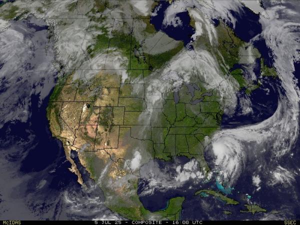 USA USA Vejret sky kort 