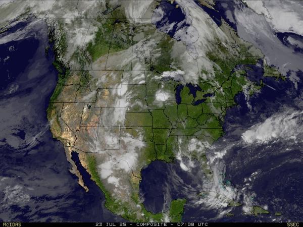 USA United States Previsão do tempo nuvem mapa 