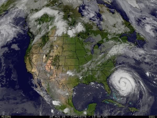USA USA Vejret sky kort 