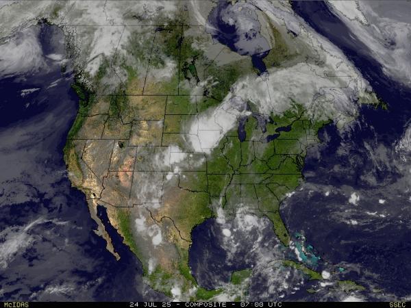 USA Wyoming Weer wolk kaart 