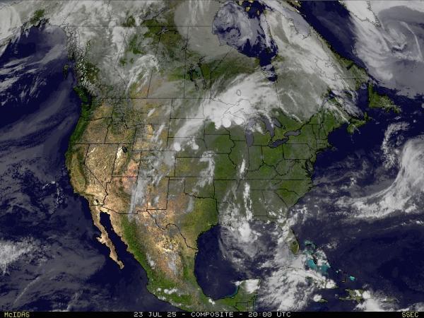 USA Wyoming Sää pilvi kartta 
