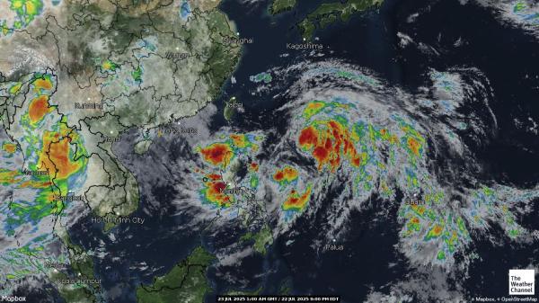 Vanuatu Wetter Wolke Karte 