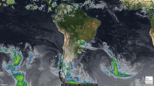 Venezuela Peta Cuaca awan 