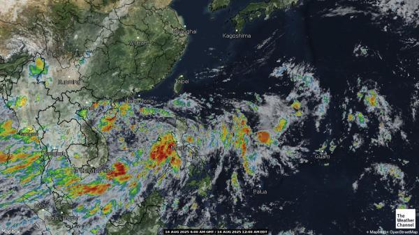 Vietnam Weer wolk kaart 