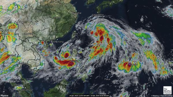 Vietnam Weer wolk kaart 