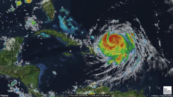 Virgin Islands, British Meteo nuvola mappa 