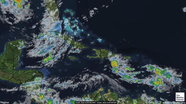 Islas Vírgenes Británicas Mapa del tiempo pronóstico nube 