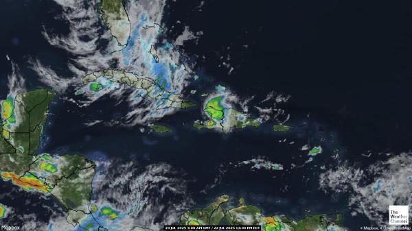 Virgin Islands US Mapa ng mapa ng lagay ng panahon 