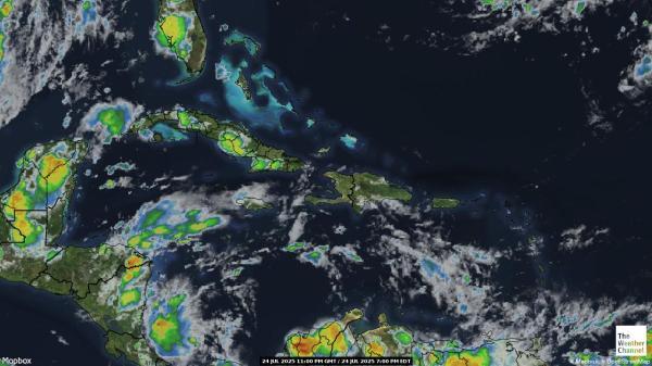 Virgin Islands US Previsão do tempo nuvem mapa 