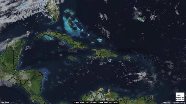 Wyspy Dziewicze USA Chmura pogoda mapa 