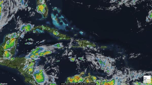 USA Virgin Islands Weer wolk kaart 