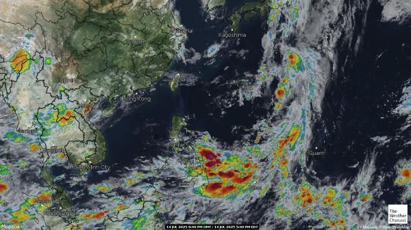 Wallis und Futuna Wetter Wolke Karte 