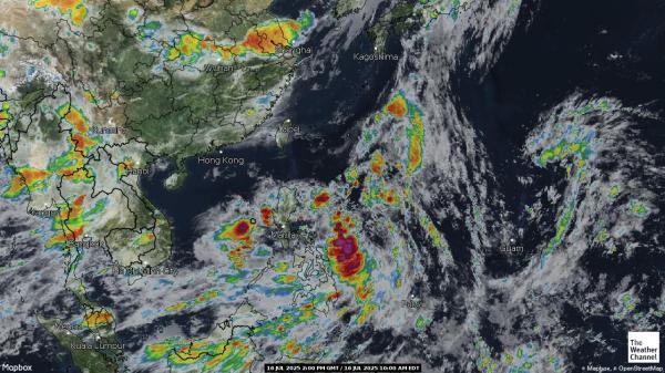 Wallis en Futuna Weer wolk kaart 