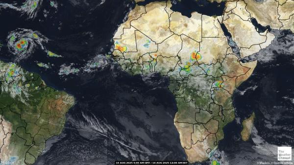 Westelijke Sahara Weer wolk kaart 