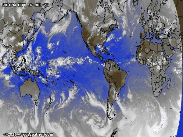 Mundo Mapa del tiempo pronóstico nube 