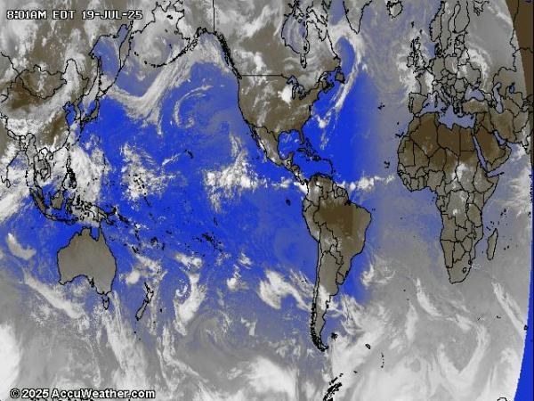 Mundo Mapa del tiempo pronóstico nube 