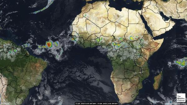 Zambia Vejret sky kort 