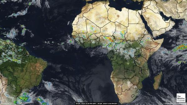 Zambia Weer wolk kaart 