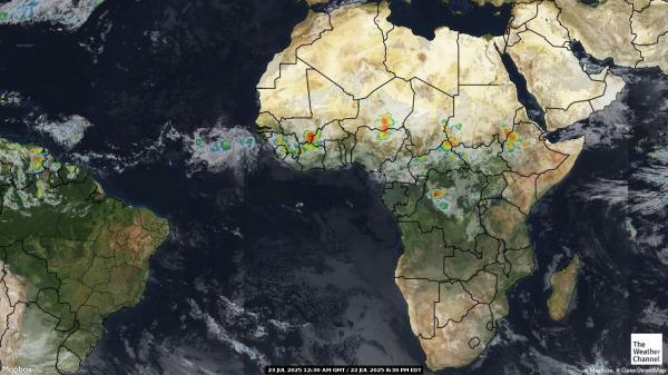 Sambia Wetter Wolke Karte 