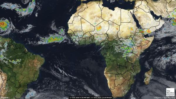 Zambia Previsão do tempo nuvem mapa 