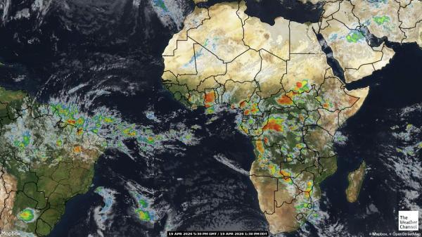 Zimbabwe Ilm pilv kaart 