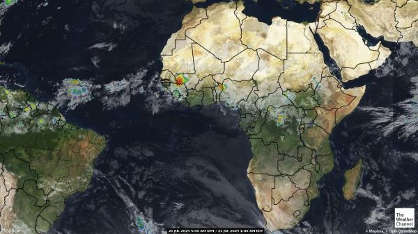 Simbabwe Wetter Wolke Karte 