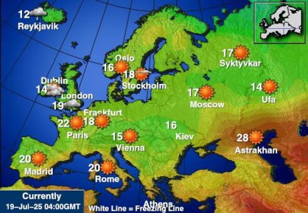 Liechtenstein mapa temperatura ng panahon