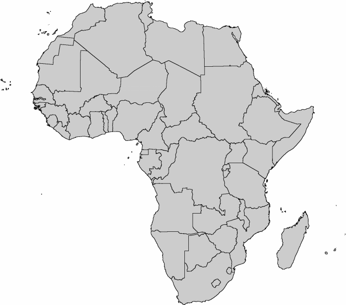 Africa map time zones
