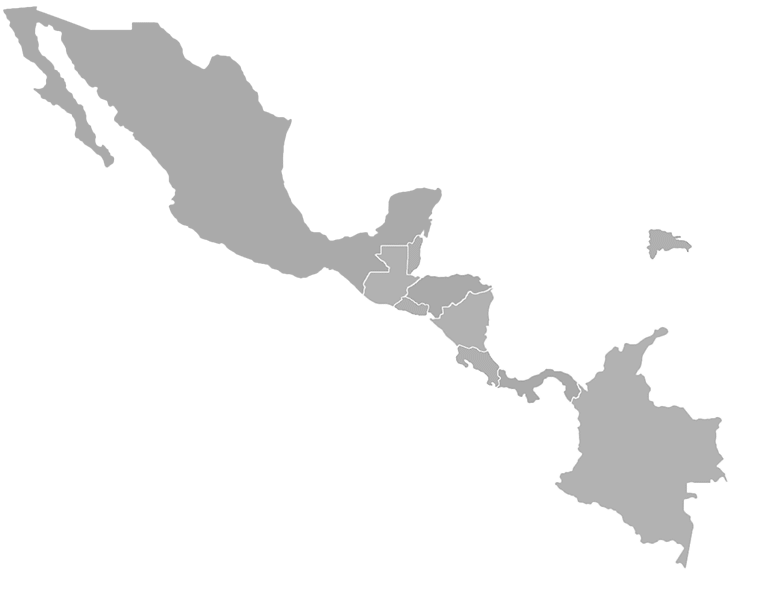 Central America map time zones