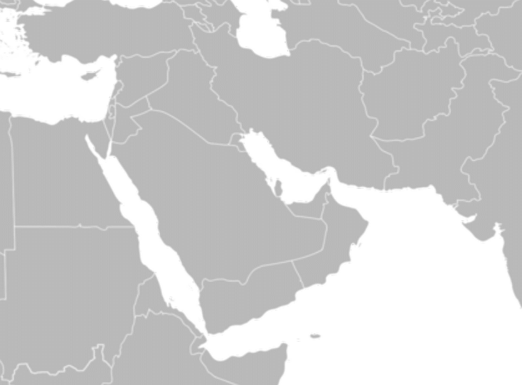 Middle East map time zones