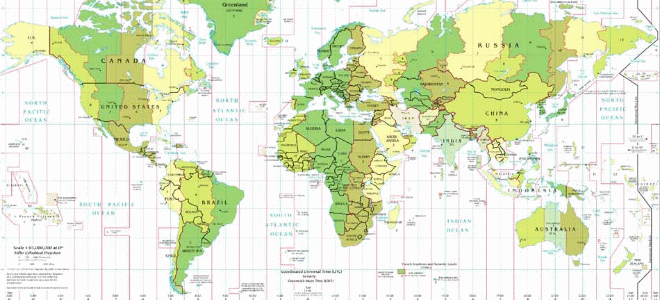 Världen Tidszoner Karta
