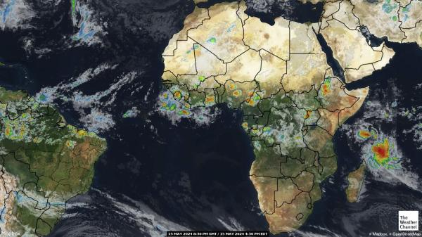 Afryka Chmura pogoda mapa 