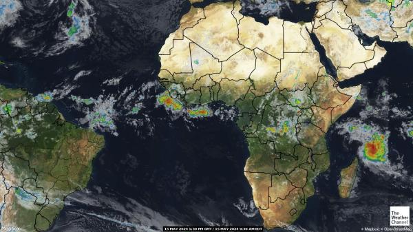 แอฟริกา แผนที่เมฆอากาศ 