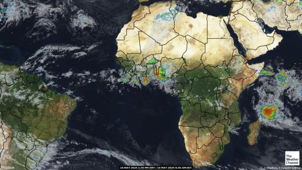 Afrika Peta Cuaca awan 