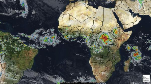 أفريقيا خريطة الطقس سحابة 