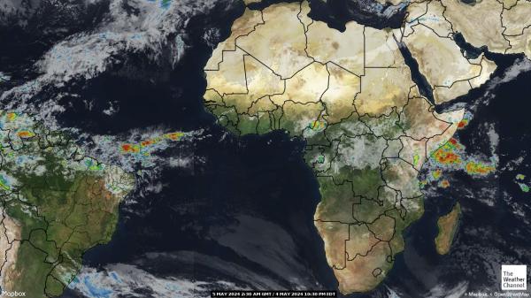 Afrika Vær sky kart 