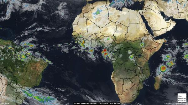 Afrika Weer wolk kaart 
