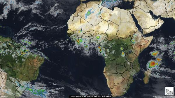 Afrika Vejret sky kort 
