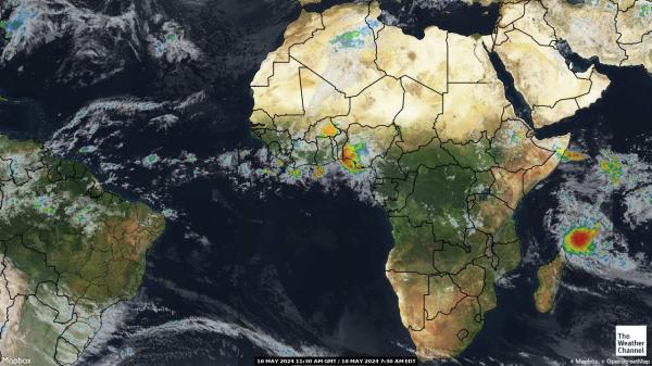 Afrikka Sää pilvi kartta 