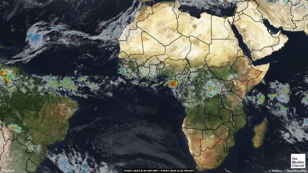 Afrika Wetter Wolke Karte 