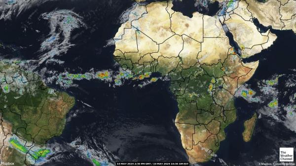 Afrika Počasí mrak mapy 