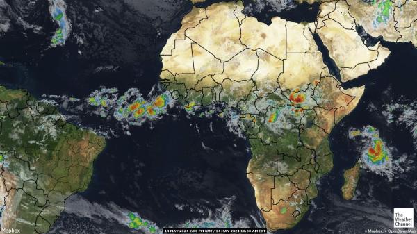 Algeria Previsão do tempo nuvem mapa 