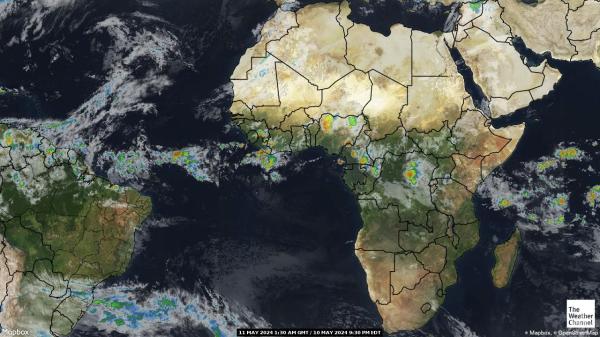 Algeria Peta Cuaca awan 
